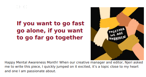 Weekly Digest: If you want to go fast go alone, if you want to go far go together