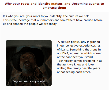 Weekly Digest: Why your roots and identity matter, and Upcoming events to embrace them